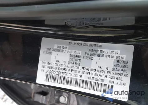 2016 Mazda Cx-3 Touring from USA, damaged, VIN JM1DKFC72G0129178